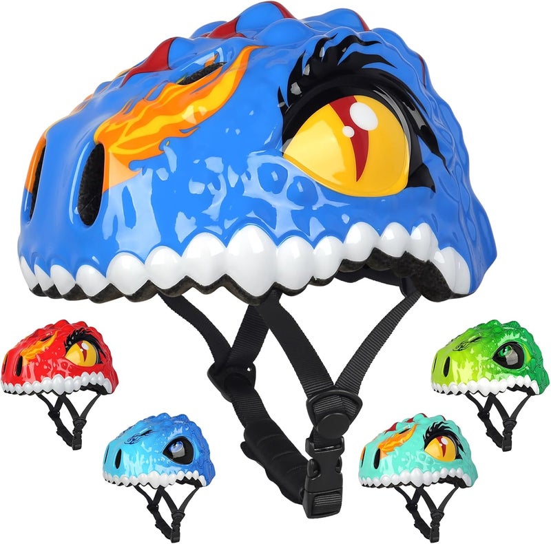 Bavilk Toddler Kids Bike Helmet,3D Dinosaur Helmets for Boys Girls Infant/Baby to Children 1/2/3/4/5/6/7/8 Years Old Lightweight Adjustable Multi-Sports Bicycle Scooter Skateboard Skating Cycling - Image 1
